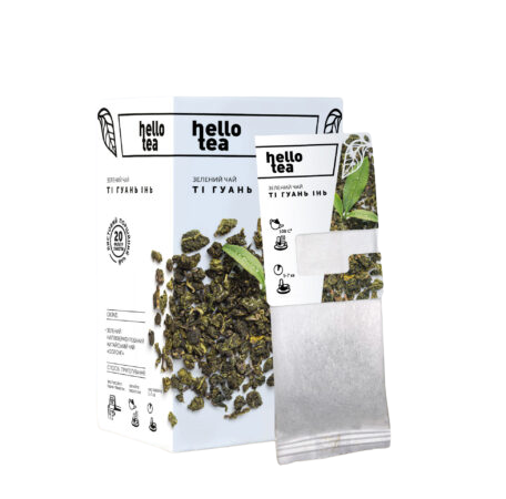 Чай hello tea зелений Ті Гуань Інь 20 фільтр-пакетів.