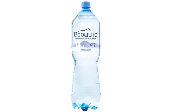 Вершина, 1,5л. Вода мінеральна, негазована, ПЕТ (ТМ Алекс). Упаковка шт.