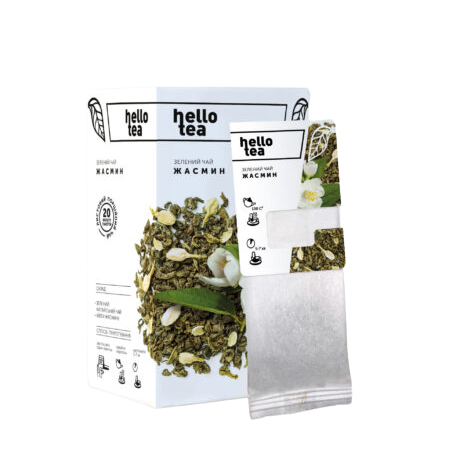 Чай hello tea зелений Жасминова Мрія 20 фільтр-пакетів